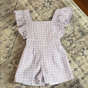 NWT….Baby bliss preppy check resort Blanche romper. Purple white and blue.